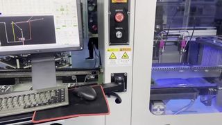 Double valve + five-axis dispensing + flipper Automatic line layout