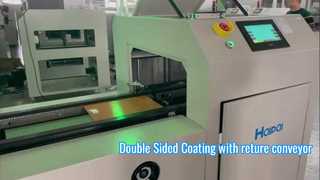 dual machine dual IR oven with flipper and return conveyor coating line